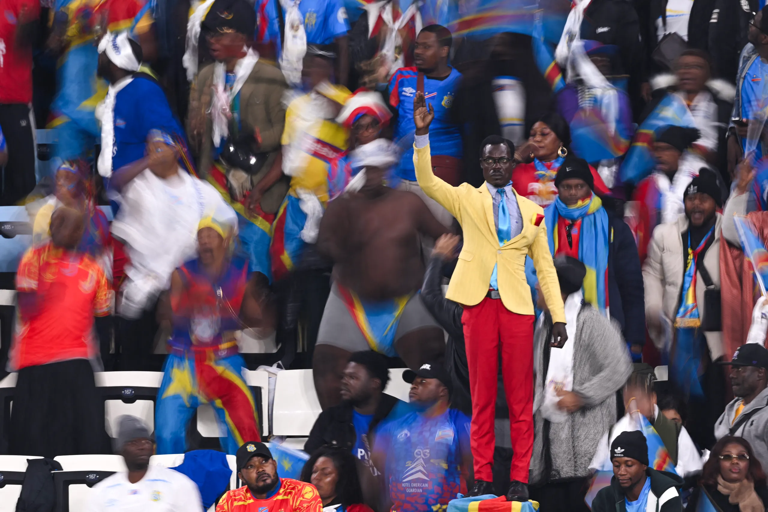 DR Congo Fan Who Stands As Living Statue of Congolese Leader Lumumba Finally At The World CUp